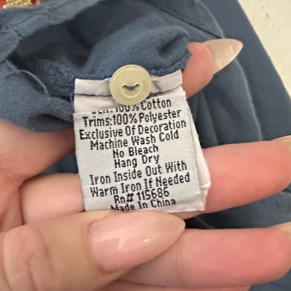 Johnny Was/ 3J Workshop collection embroidered tunic top their Small - Picture 13 of 14